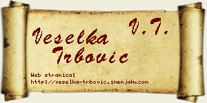 Veselka Trbović vizit kartica